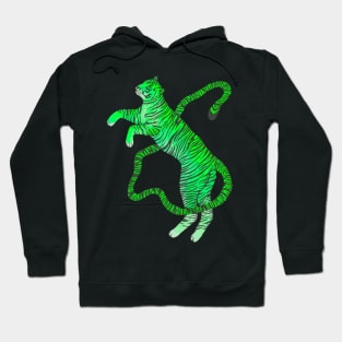 Green acid tiger Hoodie